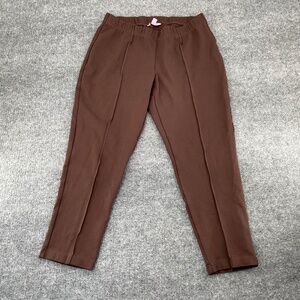 Lily Pulitzer Travel Pants Women XL Brazilian Brown Skinny Stretch Elastic Waist